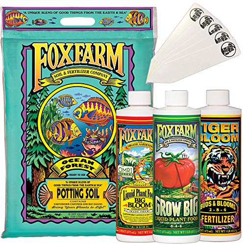 Paquete de inicio de Fox Farm / Big Bloom, Grow Big, Tiger Bloom (Paquete de 3-16 oz. Botellas) / 12 cuartos de galón...