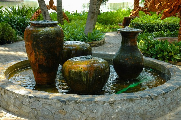 Fuentes de Agua del Jardín al Aire Libre