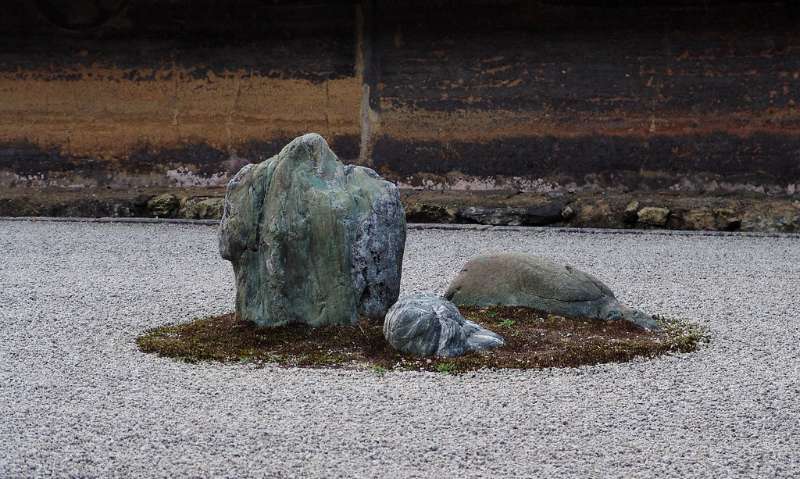 jardín zen de rocas