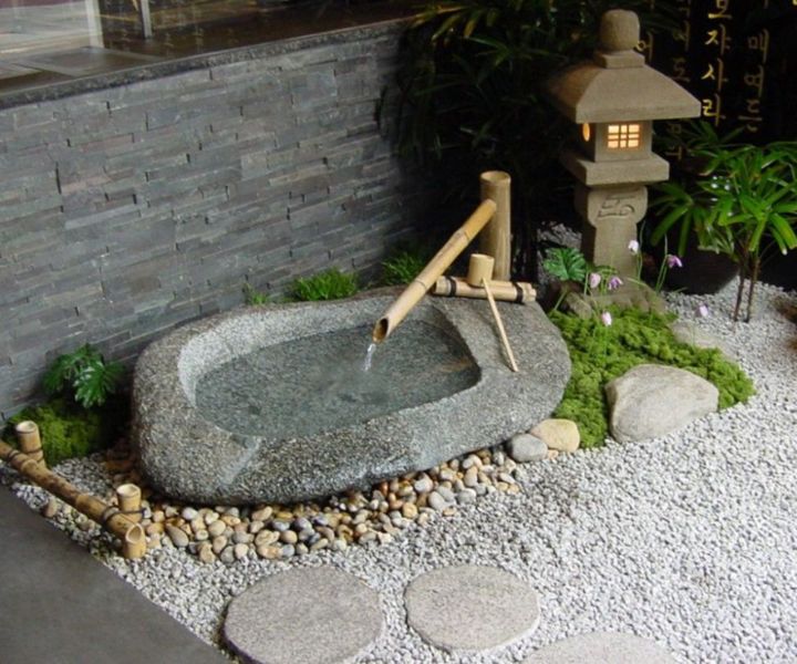 fuente de jardín zen